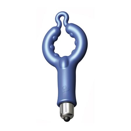 4US Vibrerende Penisring met Clitorisstimulator blauw